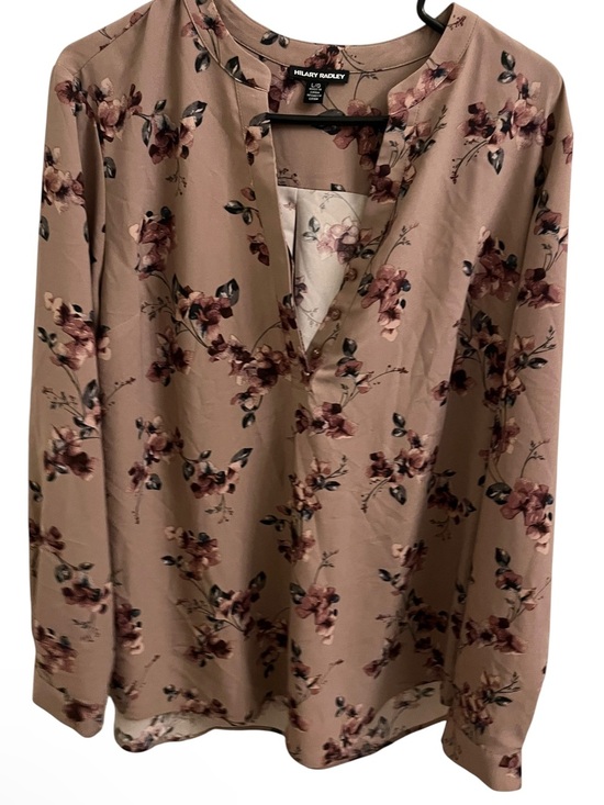 Hilary Radley Tops - Hilary Radley Blush Floral Button-Front Blouse